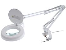 Lupa stołowa 5 dioptrii fi 120mm podświetlana świetlówką 22W