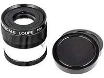 Lupa stołowa o powiększeniu x10 fi19mm ze skalą liniową i regulacją ostrości