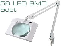 Lupa podświetlana stołowa 5 dioptrii 190x155mm 56 LED SMD 9W