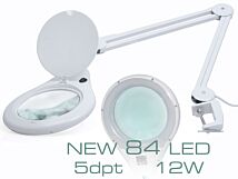 Lupa stołowa 5 dioptrii fi177mm podświetlana 84 LED 12W