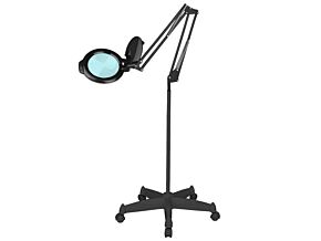 Lupa podświetlana z podstawą 36LED SMD 5 dioptrii fi145mm czarna Lupa podświetlana z podstawą 36LED SMD 5 dioptrii fi145mm czarna