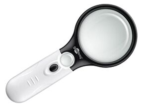 Lupa 75mm (22mm) podświetlana LED o powiększeniu x1.75 (x12) Lupa 75mm (22mm) podświetlana LED o powiększeniu x1.75 (x12)