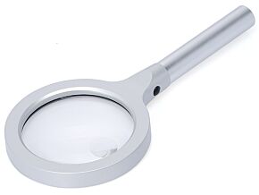 Metalowa lupa 2x/4x 85mm podświetlana LED Metalowa lupa 2x/4x 85mm podświetlana LED