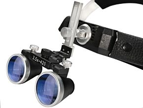 Lupa okularowa 3,5x odległość pracy 35-42cm z czepcem na głowę